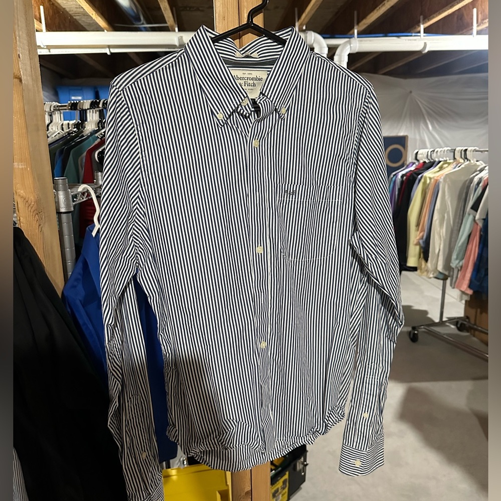 Abercrombie & Fitch Button Down Long Sleeve Muscle Fit